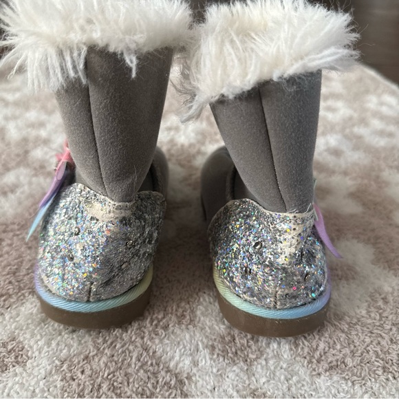 Juicy Couture Lil Coronado Cold Weather Boots Toddler Size 9 Gray Sparkle Fur - Picture 4 of 9